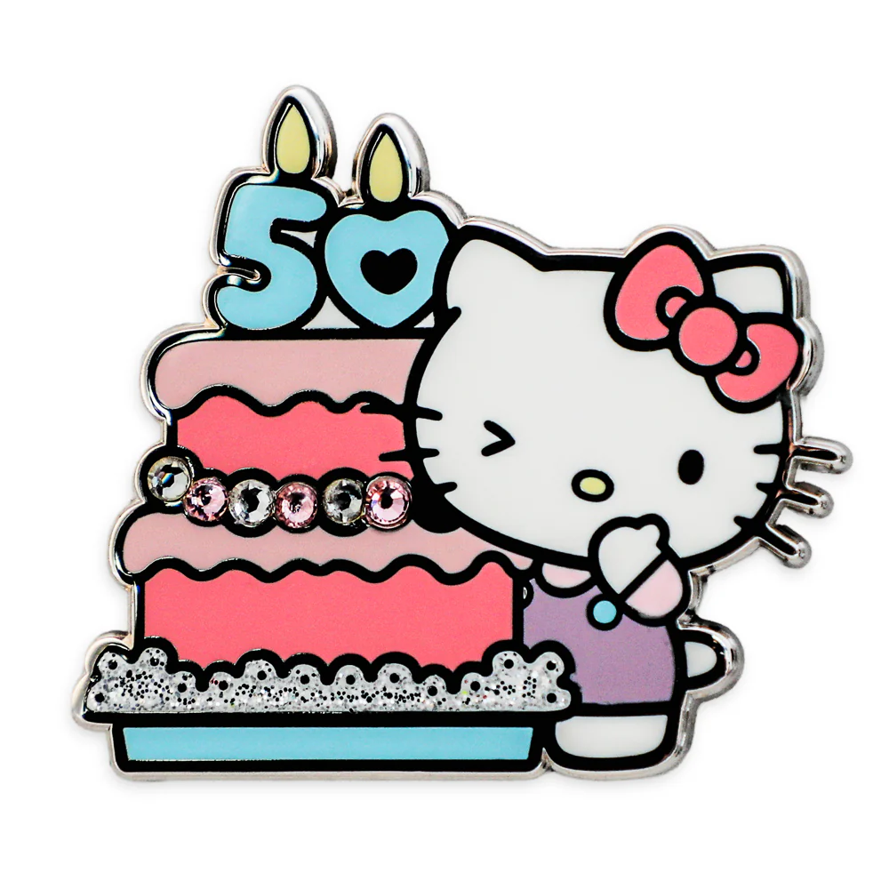 SDCC 2024: Hello Kitty® 50th Anniversary Premium Pins & Lanyard Set (Limited Edition of 800) - Image 2