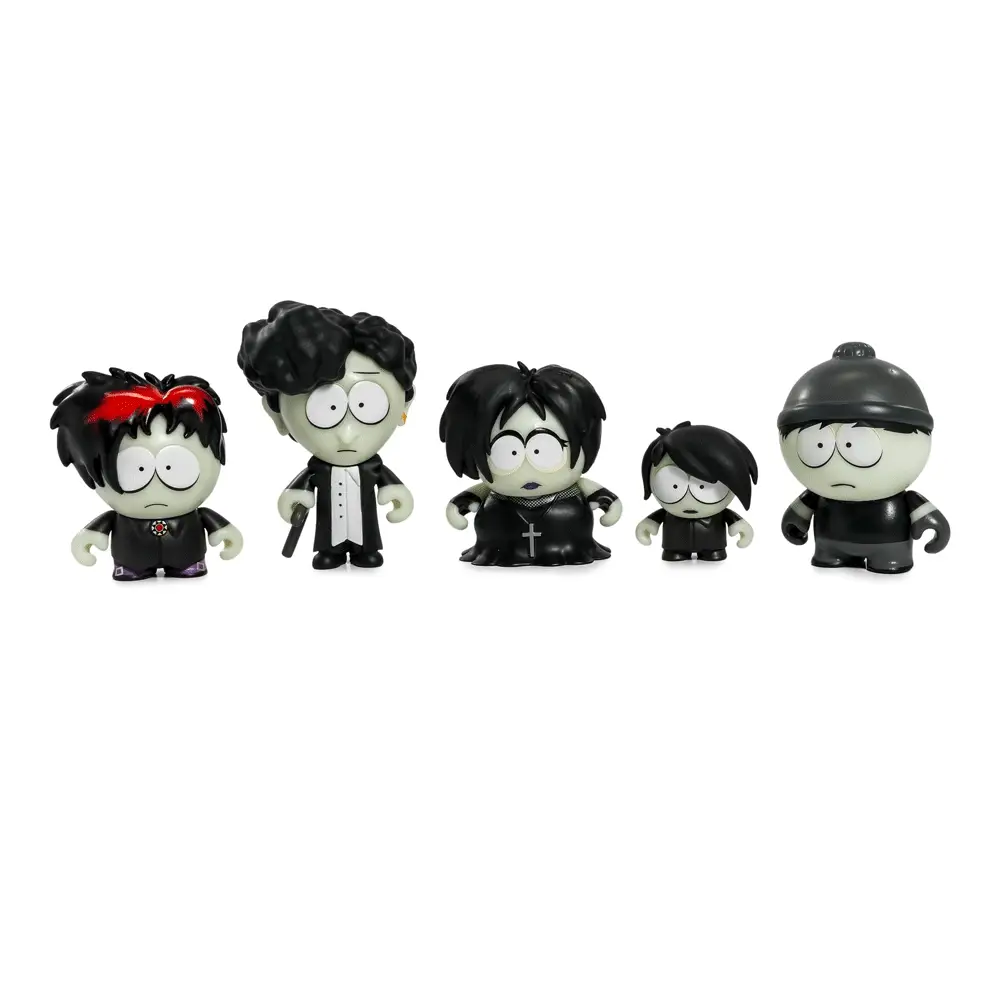 2024 CON EXCLUSIVE: South Park Goth Kids Glow-in-the-Dark Vinyl Mini Figures 5-Pack (Limited Edition of 500) - SOLD OUT - Image 2