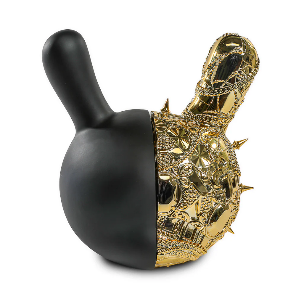 20th Anniversary Dunny Head 12" Art Figure - "Crown Jewels" by Tristan Eaton - Black & Gold Edition (Limited Edition of 300) - Image 10