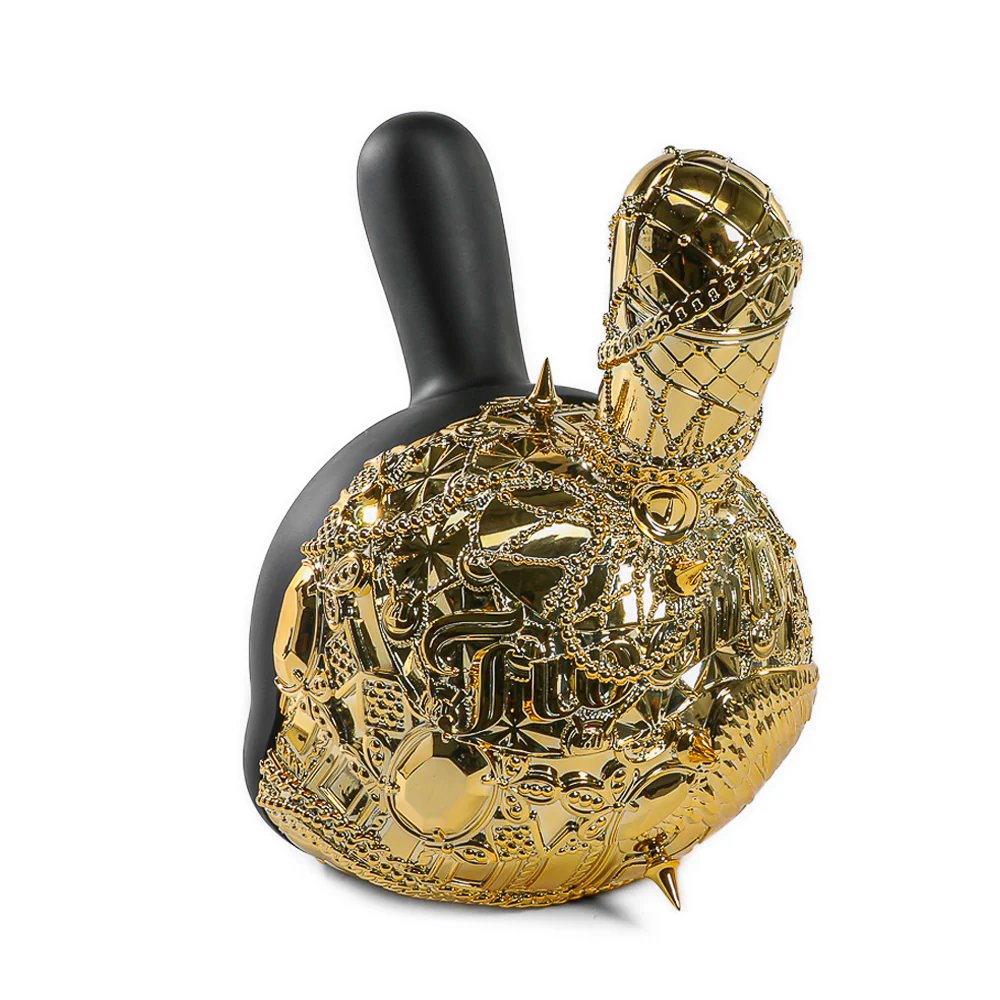 20th Anniversary Dunny Head 12" Art Figure - "Crown Jewels" by Tristan Eaton - Black & Gold Edition (Limited Edition of 300) - Image 11
