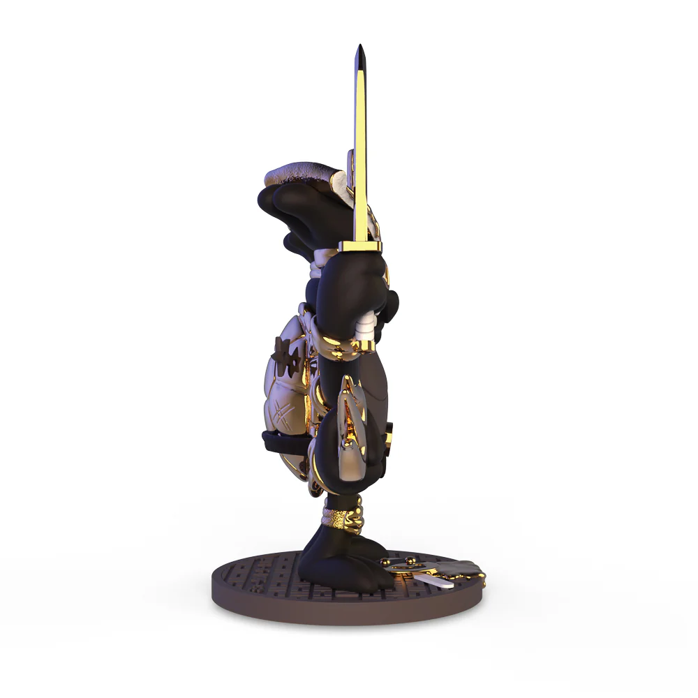 Teenage Mutant Ninja Turtles TMNT GURU Resin Art Figure by CHOGRIN - Black & Gold Edition - Image 4