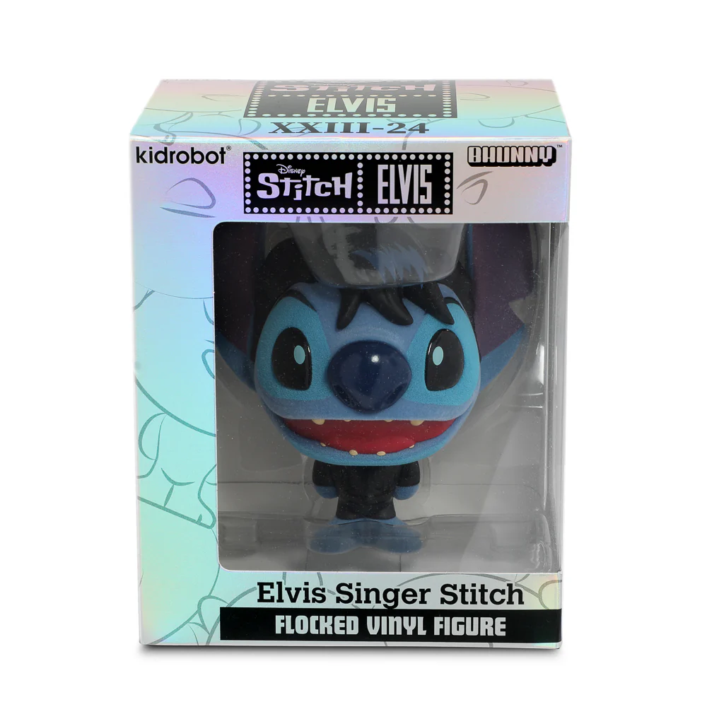Disney Stitch - Singer Elvis Bhunny 4” Flocked Vinyl Figure - Image 7