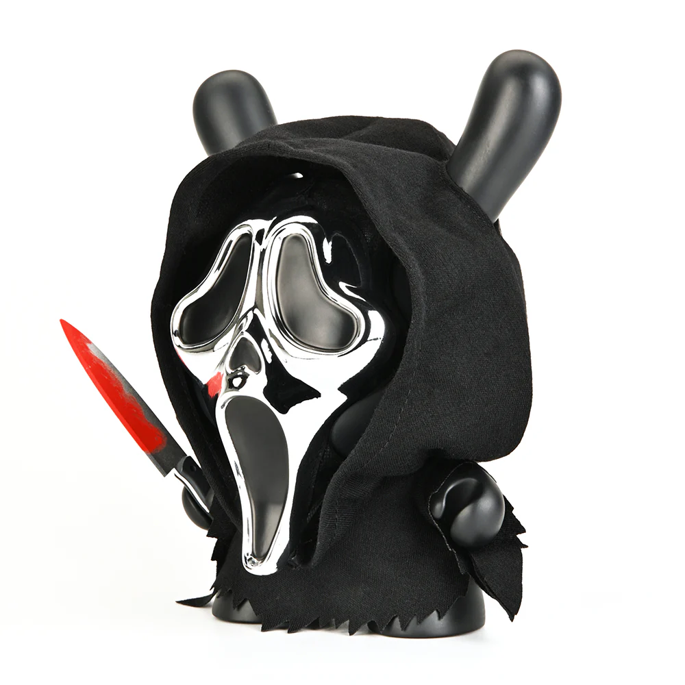 Ghost Face 8" Dunny Vinyl Art Figure - Chrome Mask Edition (PRE-ORDER) - Image 3