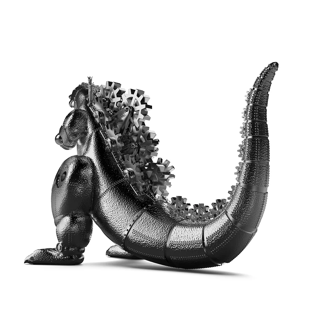 Godzilla x Doktor A - Godzilla 8" Vinyl Art Figure - Forged Electro Edition (Limited Edition of 300) (PRE-ORDER) - Image 5