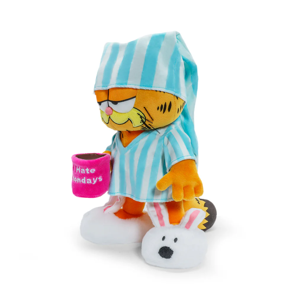 I Hate Mondays Grouchy Garfield in Pajamas and Slippers 13” Plush - Image 7