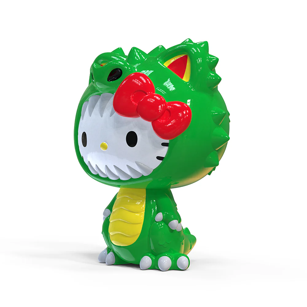 Hello Kitty® Green Kaiju Monster 36" Art Giant Fiberglass Figure - Limited Edition - Image 3
