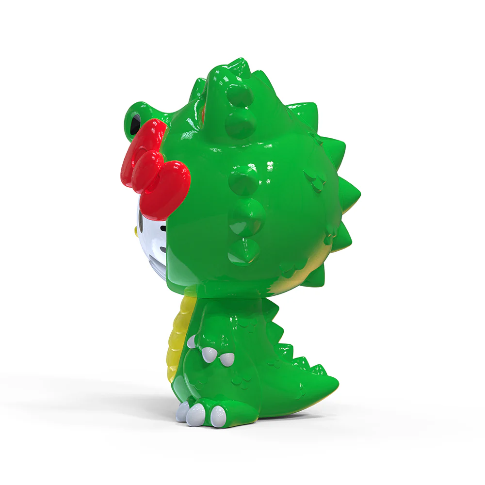 Hello Kitty® Green Kaiju Monster 36" Art Giant Fiberglass Figure - Limited Edition - Image 4
