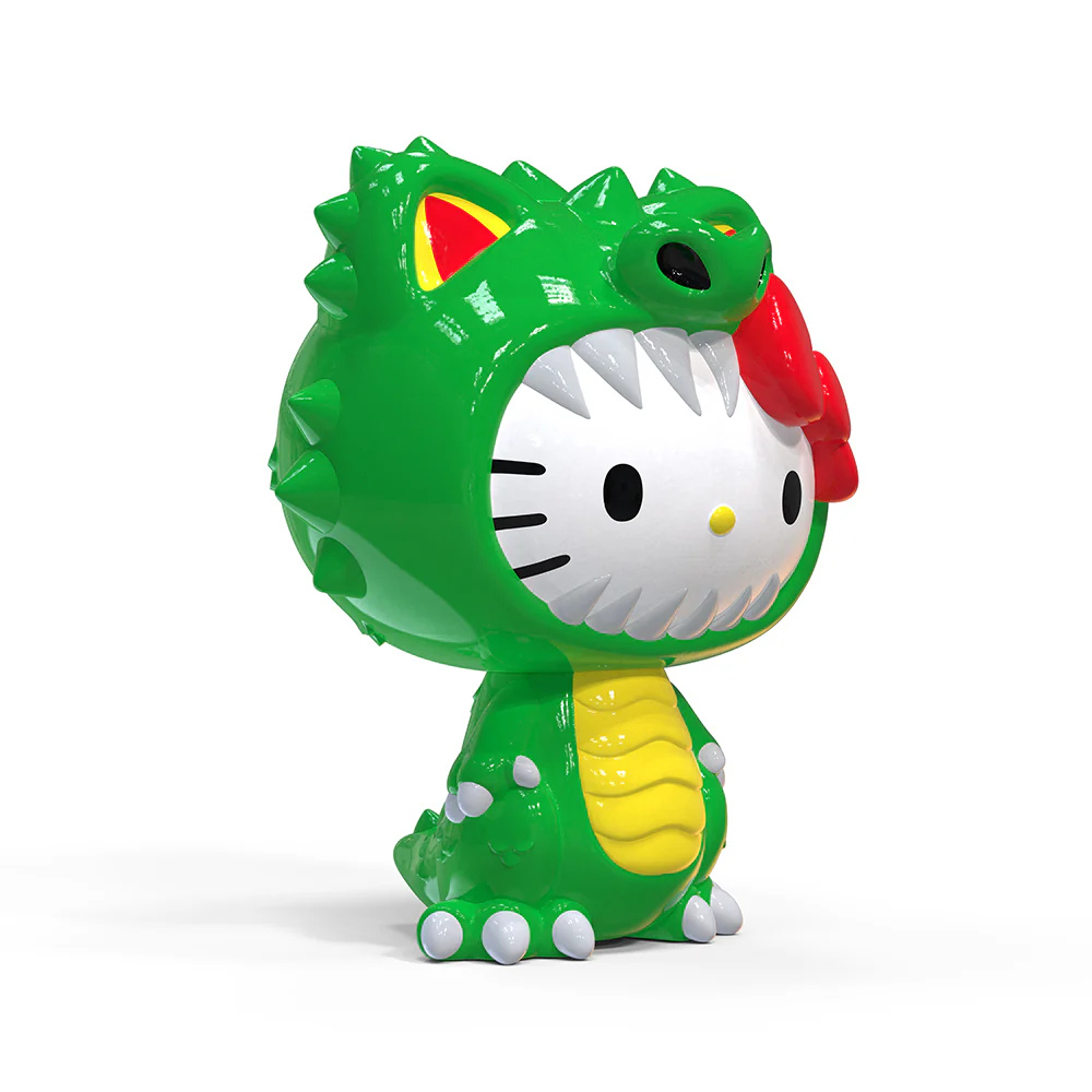 Hello Kitty® Green Kaiju Monster 36" Art Giant Fiberglass Figure - Limited Edition - Image 9
