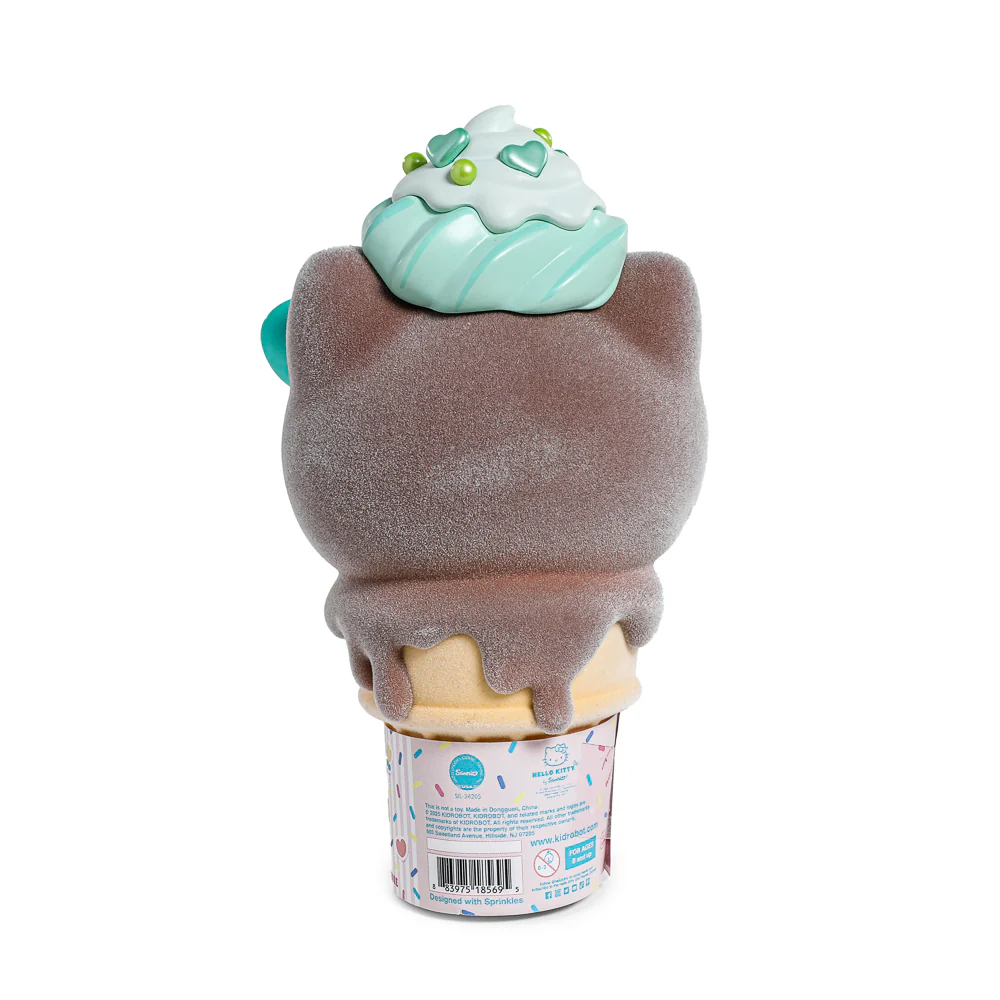 2025 CON EXCLUSIVE: Hello Kitty® Ice Cream Cone 6” Vinyl Art Figure – Flocked Chocolate with Mint Edition (Limited Edition of 500) - Image 13