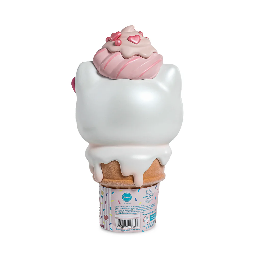 2025 CON EXCLUSIVE: Hello Kitty® Ice Cream Cone 6” Vinyl Art Figure – Pearlescent Vanilla with Strawberry Edition (Limited Edition of 500) - Image 13
