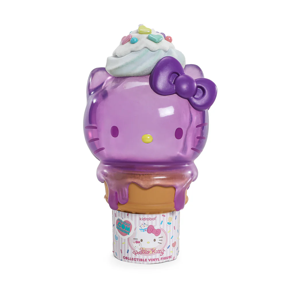 Hello Kitty® Ice Cream Cone Art Figure & Pin Bundle - Ube Edition - Kidrobot.com Exclusive (Limited Edition) - Image 2
