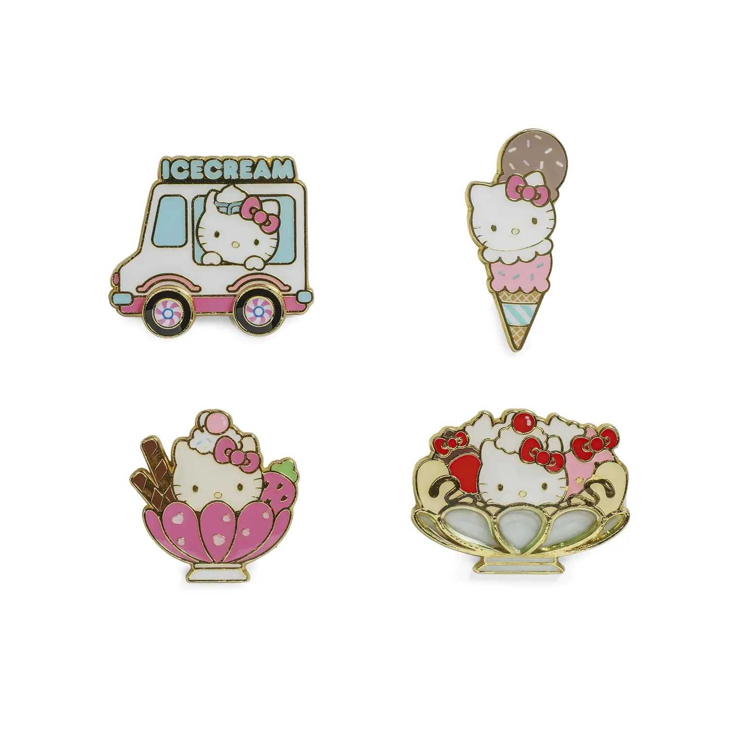 2025 CON EXCLUSIVE: Hello Kitty® Ice Cream Deluxe Pins & Lanyard Set (Limited Edition of 500) - Image 3