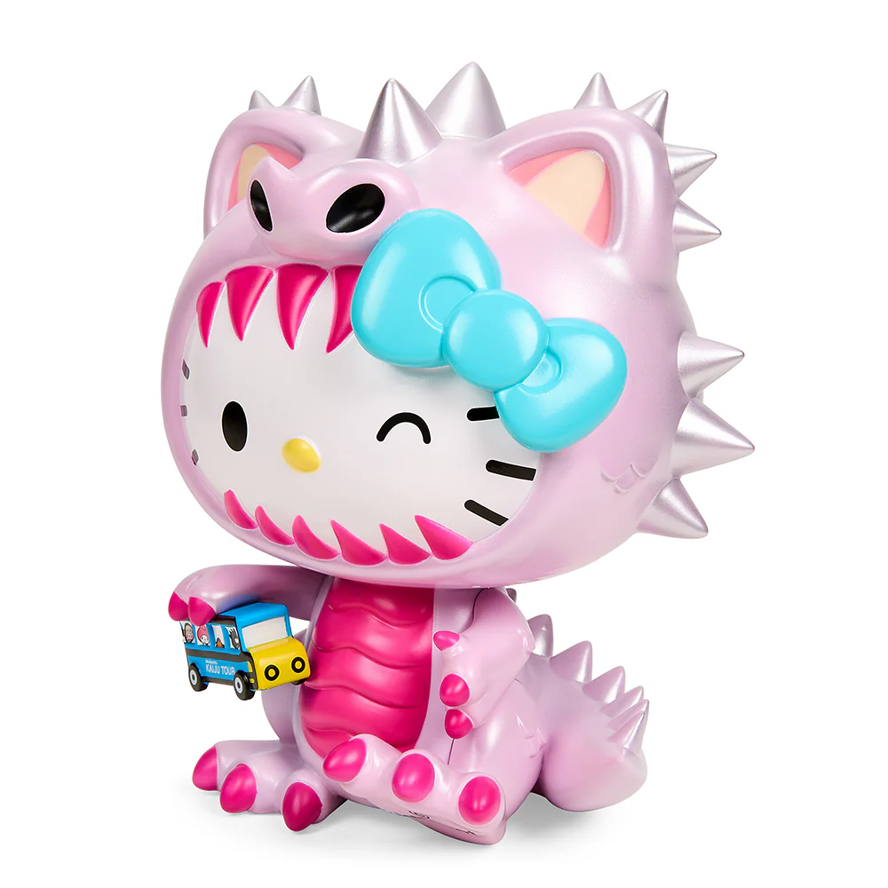 SDCC 2022: Hello Kitty® Kaiju Cosplay 8" Vinyl Art Figure - Metallic Blush Edition - Limited Edition of 300 - Image 4
