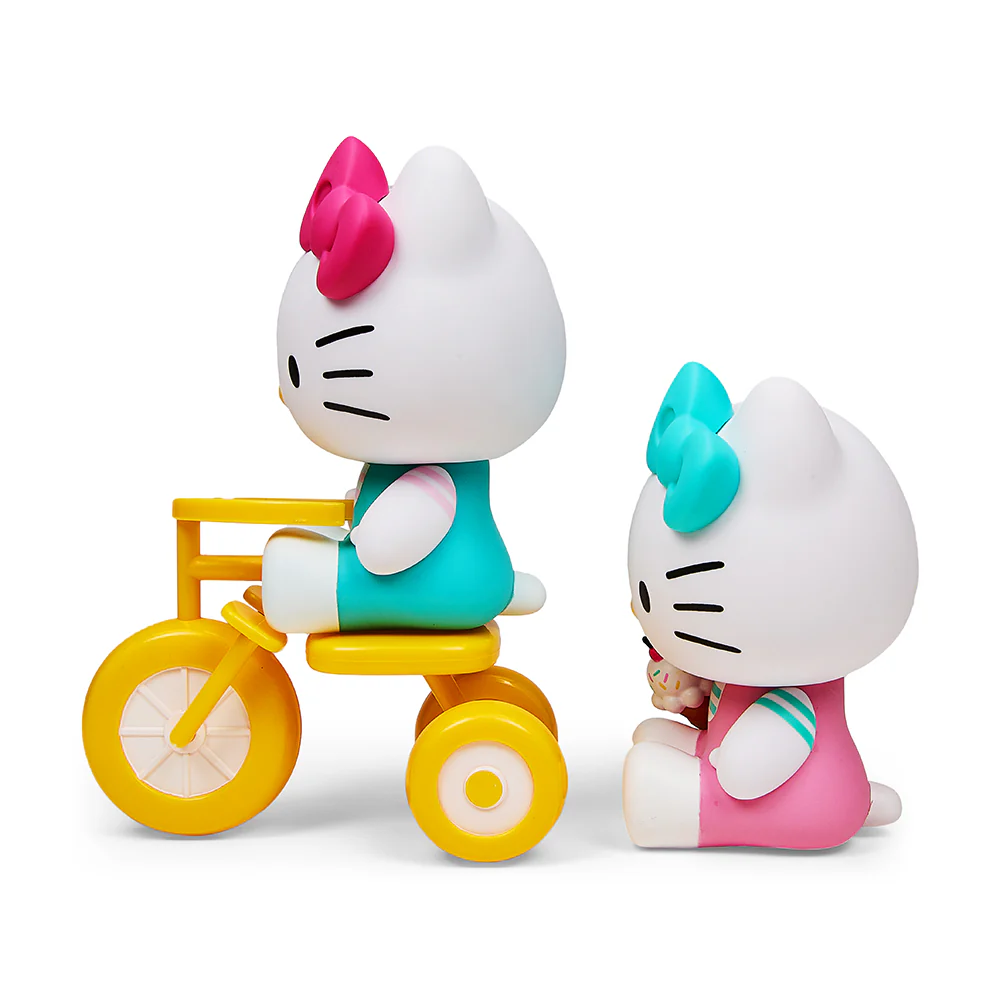 Hello Kitty® Tricycle and Ice Cream Play Theme 4.5” Vinyl Figure 2-Pack Set by Kidrobot - Image 10