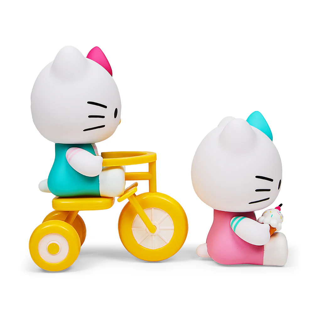 Hello Kitty® Tricycle and Ice Cream Play Theme 4.5” Vinyl Figure 2-Pack Set by Kidrobot - Image 14