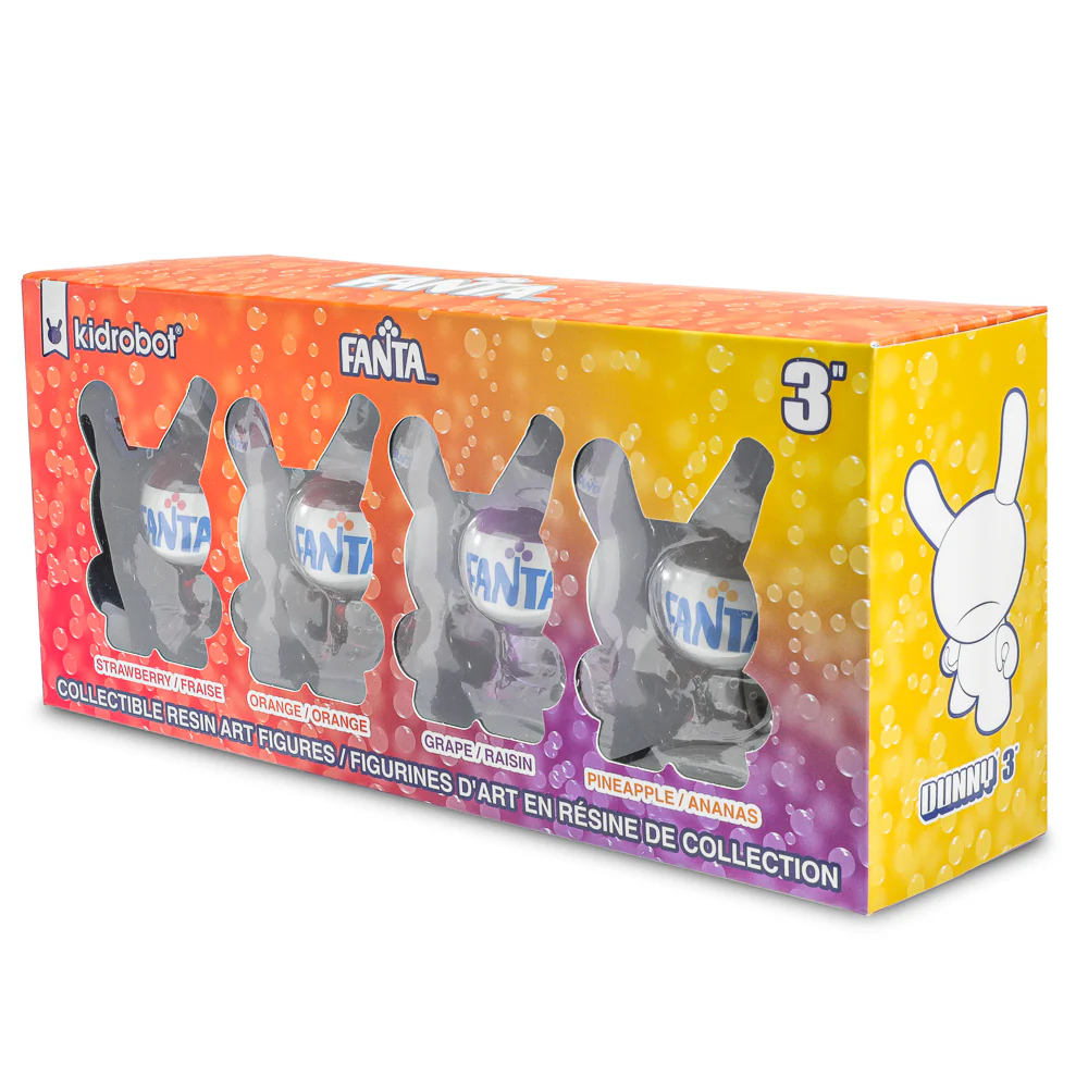 Kidrobot & Fanta® 3" Resin Dunny Art Figure 4-Pack - Image 13