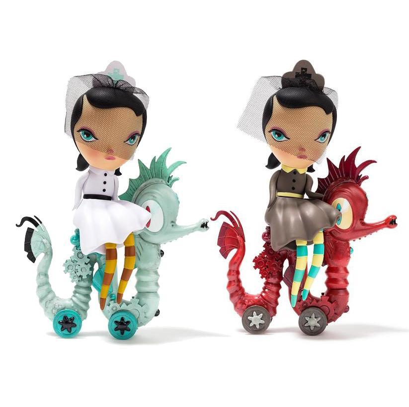 Lucy Curious Dark Harbor 7" Art Figure by Kathie Olivas - White Edition (Limited Edition of 200) - Image 8