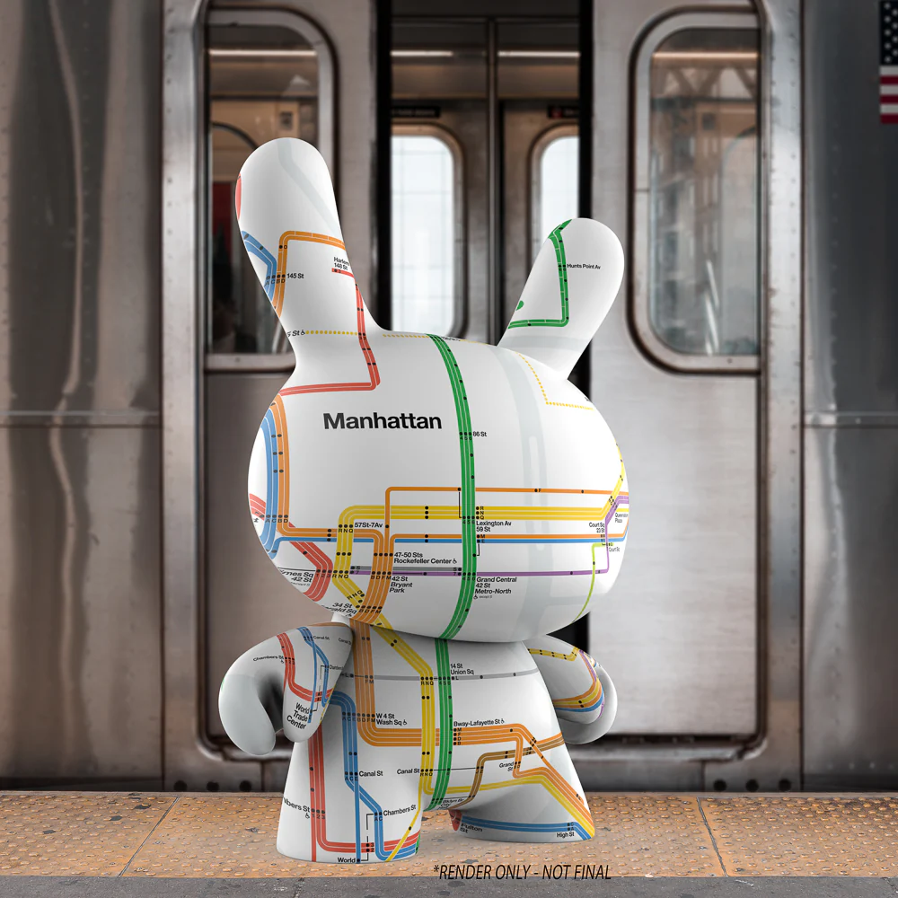 Metropolitan Transportation Authority x Kidrobot - MTA New York City Subway Map Dunny 8" Vinyl Art Figure (FIRST LOOK)) - Image 2