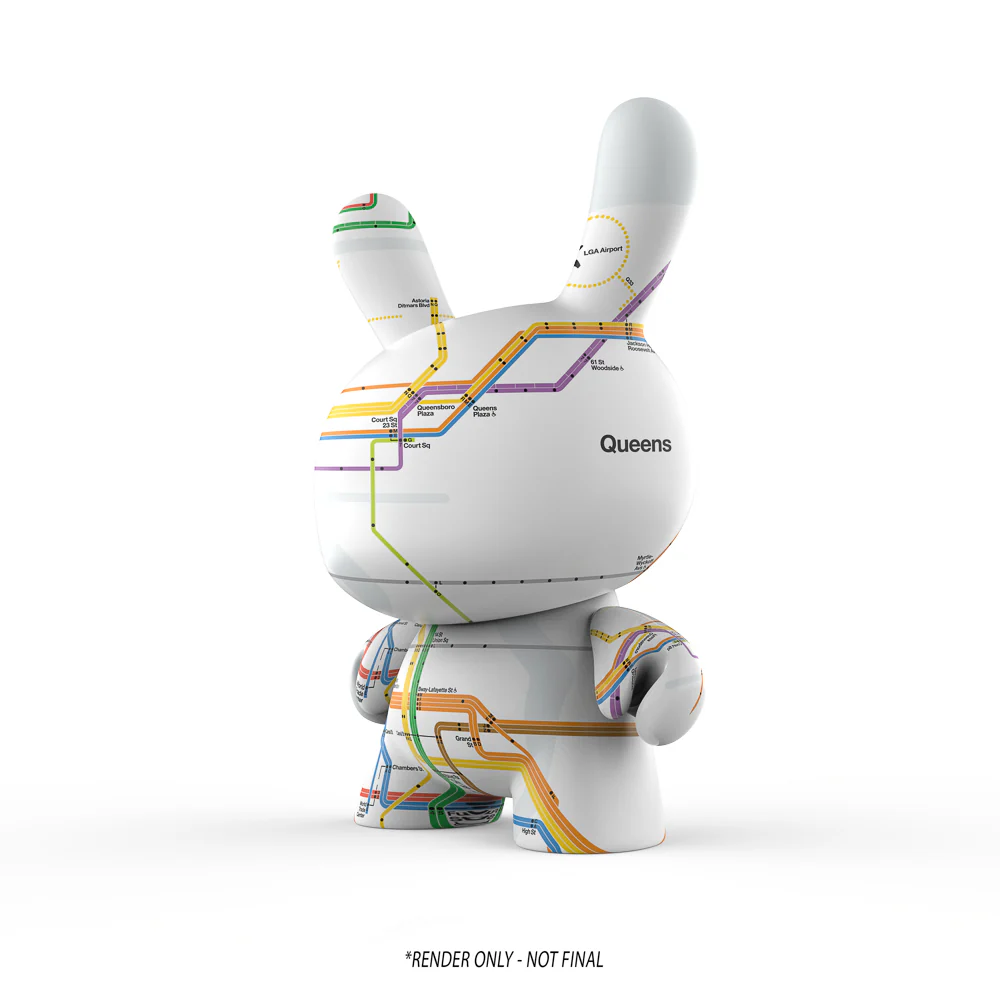 Metropolitan Transportation Authority x Kidrobot - MTA New York City Subway Map Dunny 8" Vinyl Art Figure (FIRST LOOK)) - Image 3