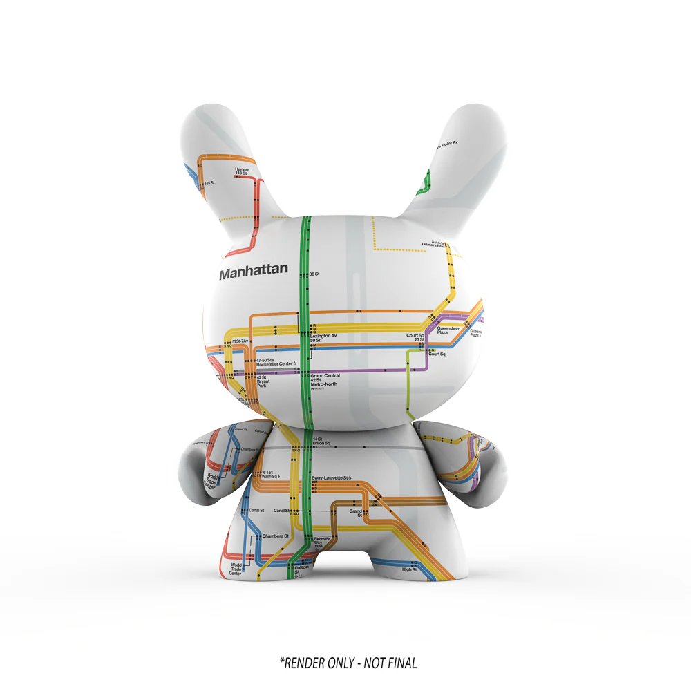 Metropolitan Transportation Authority x Kidrobot - MTA New York City Subway Map Dunny 8" Vinyl Art Figure (FIRST LOOK)) - Image 4