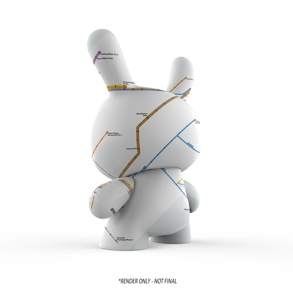 Metropolitan Transportation Authority x Kidrobot - MTA New York City Subway Map Dunny 8" Vinyl Art Figure (FIRST LOOK)) - Image 7