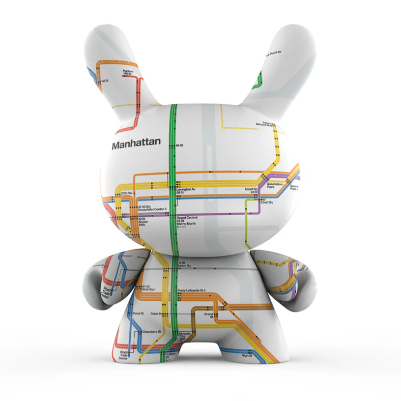 Metropolitan Transportation Authority x Kidrobot - MTA New York City Subway Map Dunny 8" Vinyl Art Figure (FIRST LOOK)) - Image 8