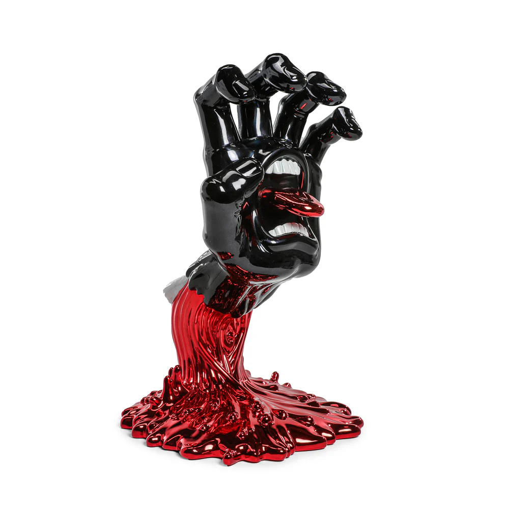 Santa Cruz Skateboards - 40th Anniversary Screaming Hand 9" Chrome Vinyl Art Figure - Blood Chrome Edition (Limited Edition of 500) (Kidrobot.com Exclusive) - Image 4
