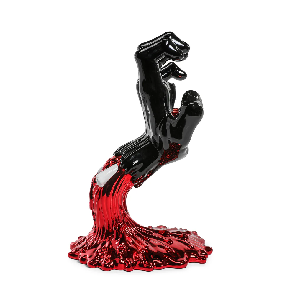 Santa Cruz Skateboards - 40th Anniversary Screaming Hand 9" Chrome Vinyl Art Figure - Blood Chrome Edition (Limited Edition of 500) (Kidrobot.com Exclusive) - Image 5