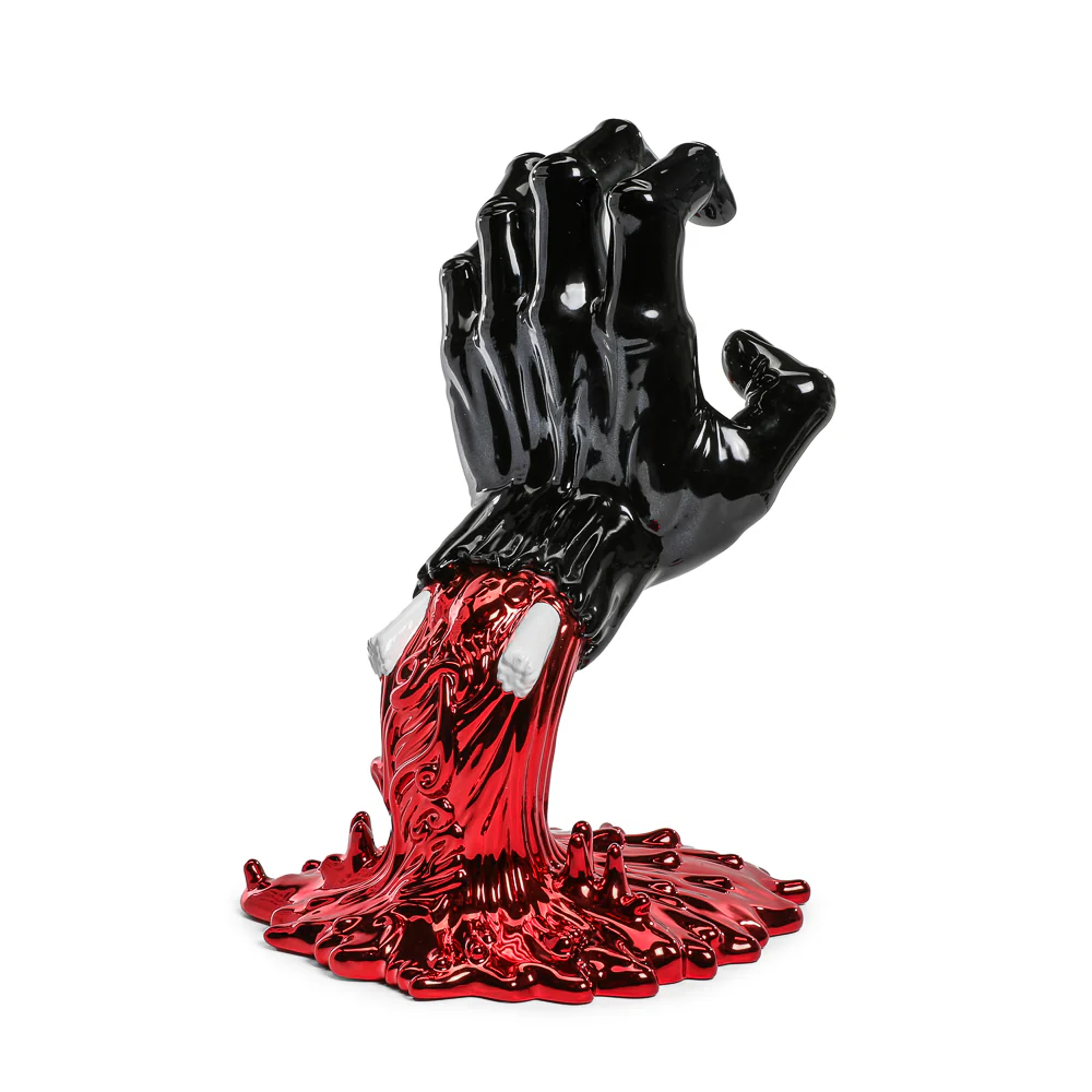 Santa Cruz Skateboards - 40th Anniversary Screaming Hand 9" Chrome Vinyl Art Figure - Blood Chrome Edition (Limited Edition of 500) (Kidrobot.com Exclusive) - Image 6