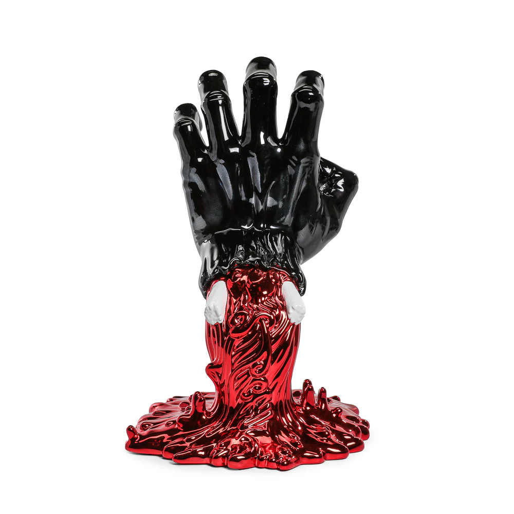 Santa Cruz Skateboards - 40th Anniversary Screaming Hand 9" Chrome Vinyl Art Figure - Blood Chrome Edition (Limited Edition of 500) (Kidrobot.com Exclusive) - Image 7