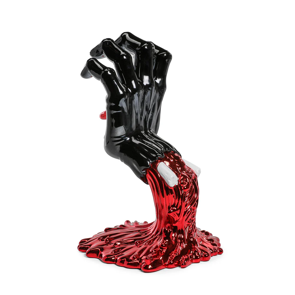 Santa Cruz Skateboards - 40th Anniversary Screaming Hand 9" Chrome Vinyl Art Figure - Blood Chrome Edition (Limited Edition of 500) (Kidrobot.com Exclusive) - Image 8