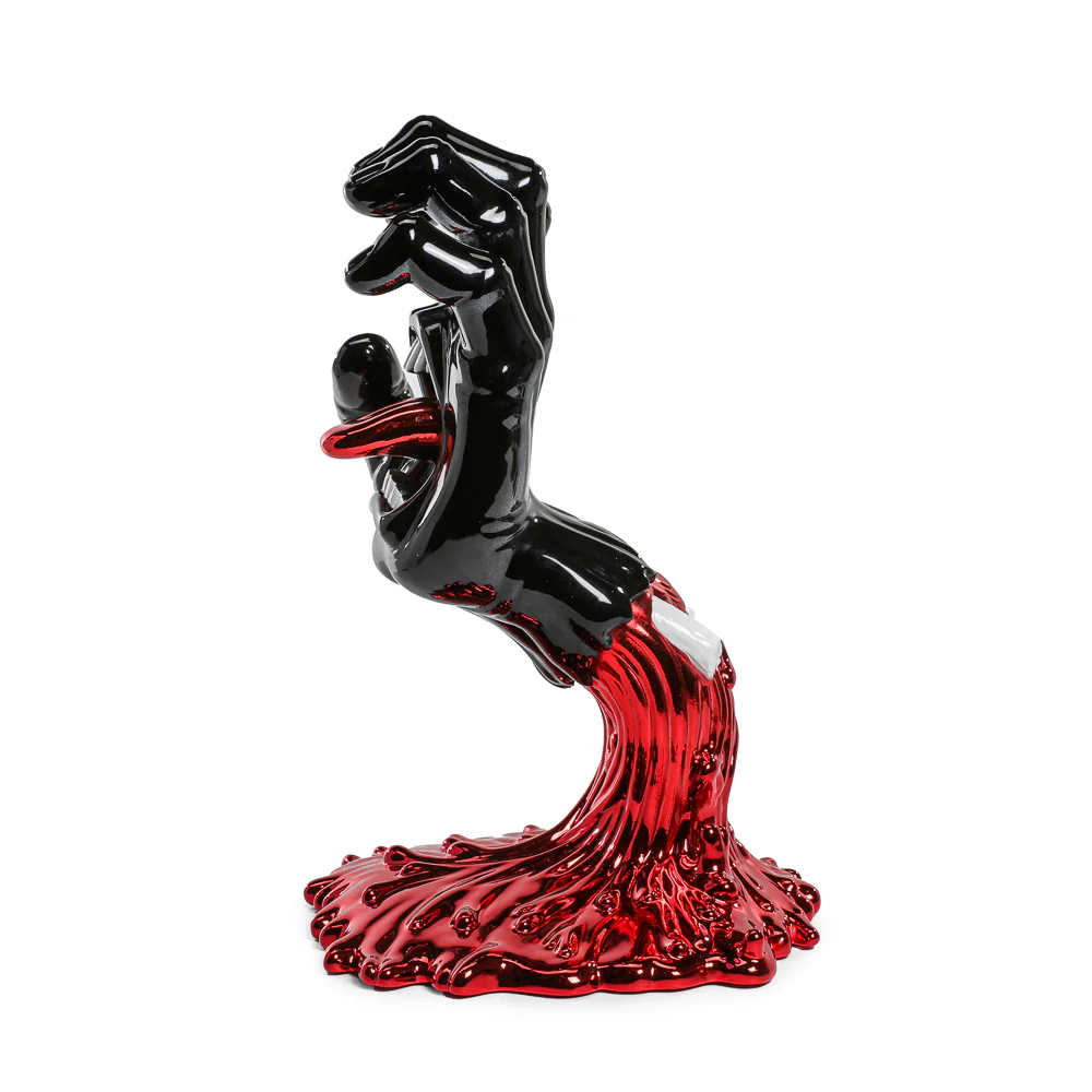 Santa Cruz Skateboards - 40th Anniversary Screaming Hand 9" Chrome Vinyl Art Figure - Blood Chrome Edition (Limited Edition of 500) (Kidrobot.com Exclusive) - Image 9