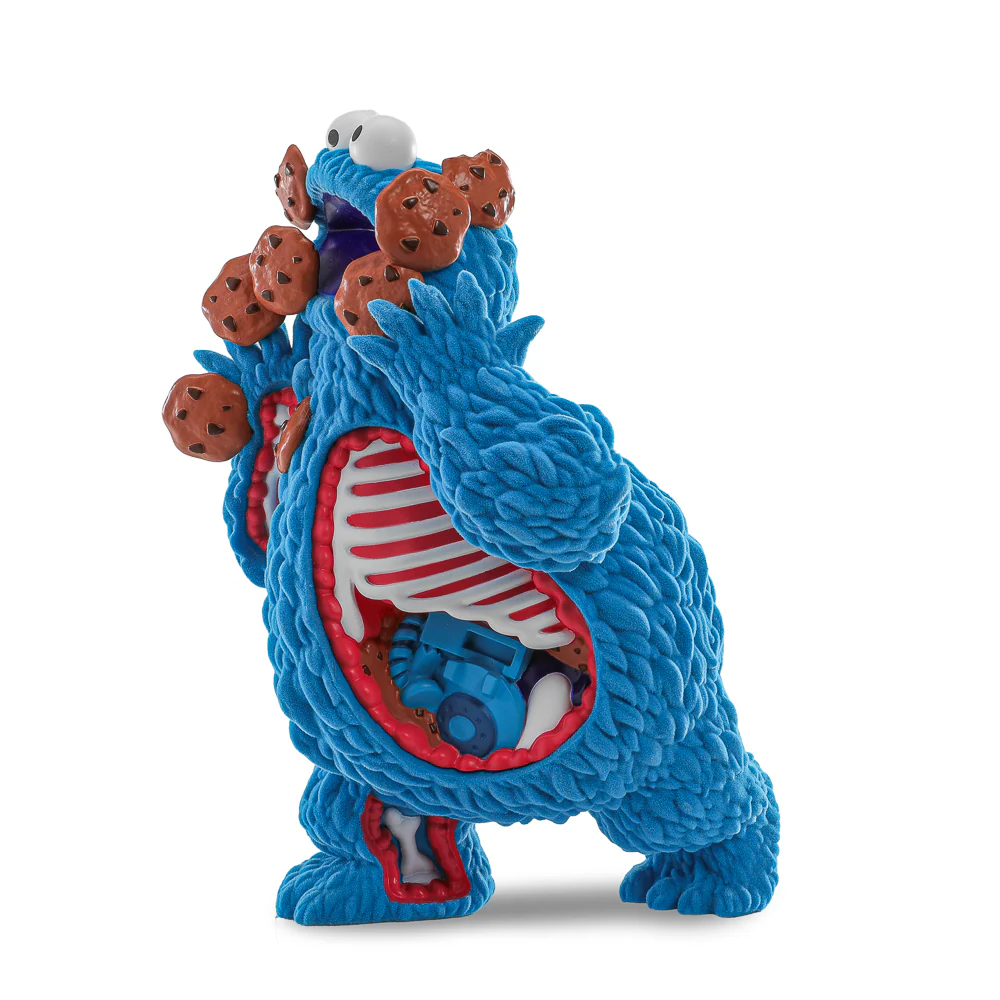 Sesame Street - Kaiju Anatomy Cookie Monster 8" Flocked Vinyl Art Figure - Image 7