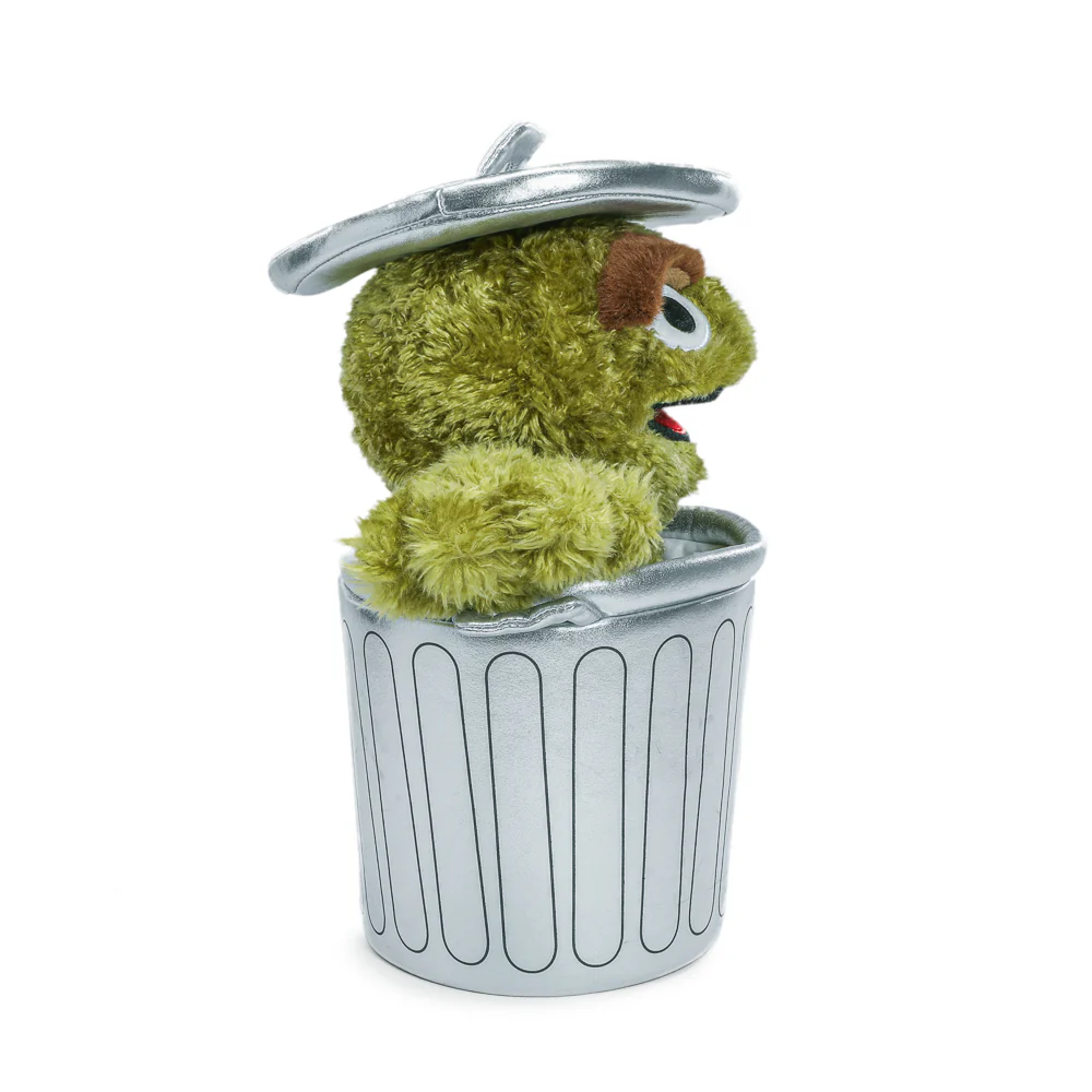 Sesame Street Oscar the Grouch in Trash Can Plush - Image 9
