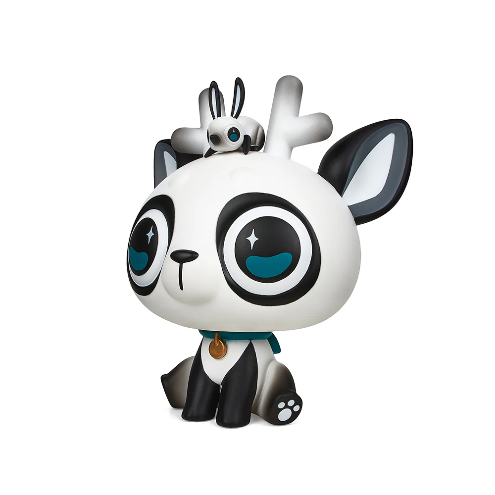 DeerCat & Friends™ Sitting DeerCat 7” Vinyl Art Figure by Amber Aki Huang – Exclusive Panda Edition (Limited Edition of 100) - Image 3