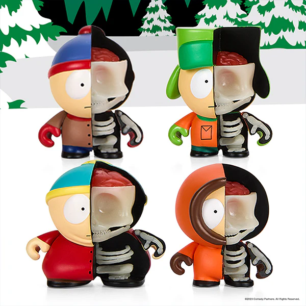 South Park Anatomy Boys 2" Vinyl Figure 4-Pack Glow-in-the-Dark Edition - SOLD OUT! - Image 2