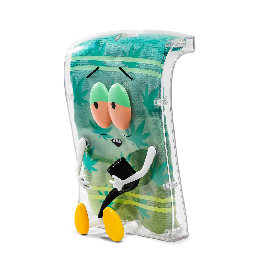 South Park Stoned Towelie with Pipe Glow-in-the-Dark Pot Leaf 8” Art Figure - 420 Edition - SOLD OUT - Image 10