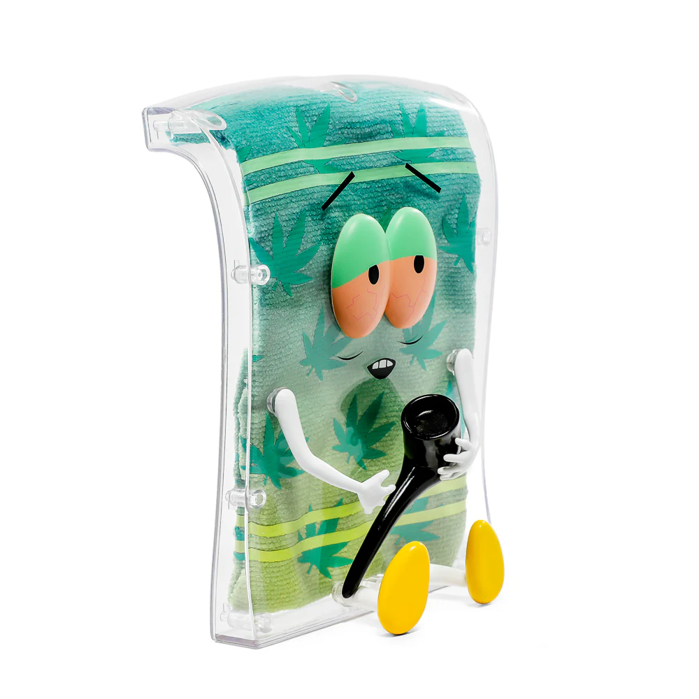 South Park Stoned Towelie with Pipe Glow-in-the-Dark Pot Leaf 8” Art Figure - 420 Edition - SOLD OUT - Image 4