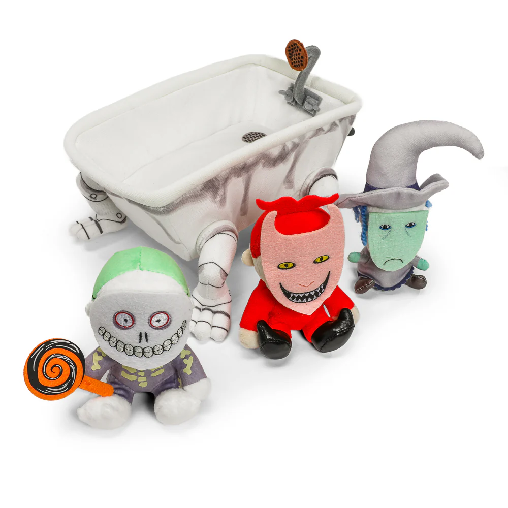The Nightmare Before Christmas Lock, Shock & Barrel in Bathtub 9” Interactive Plush - Image 5