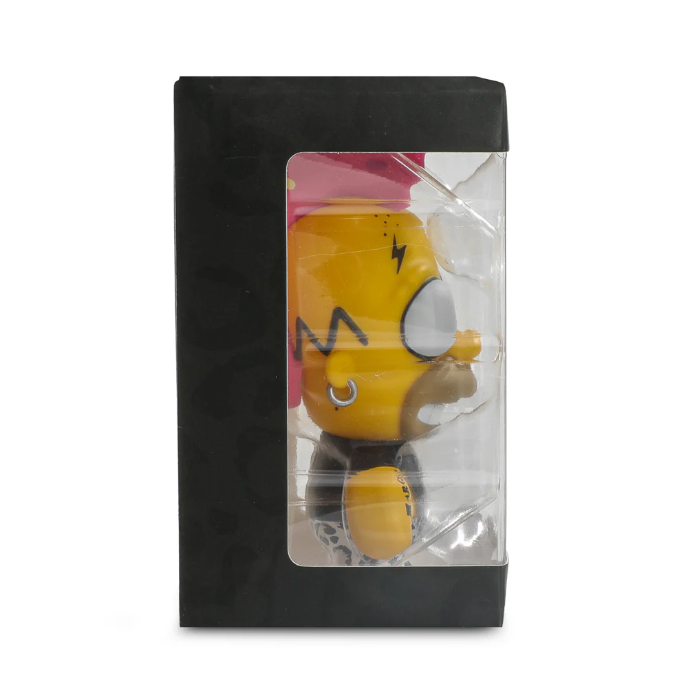 2025 CON EXCLUSIVE: The Simpsons - Donut Riot Punk Homer 3" Vinyl Mini Figure - Pink Glaze Edition (Limited Edition of 500) - Image 10