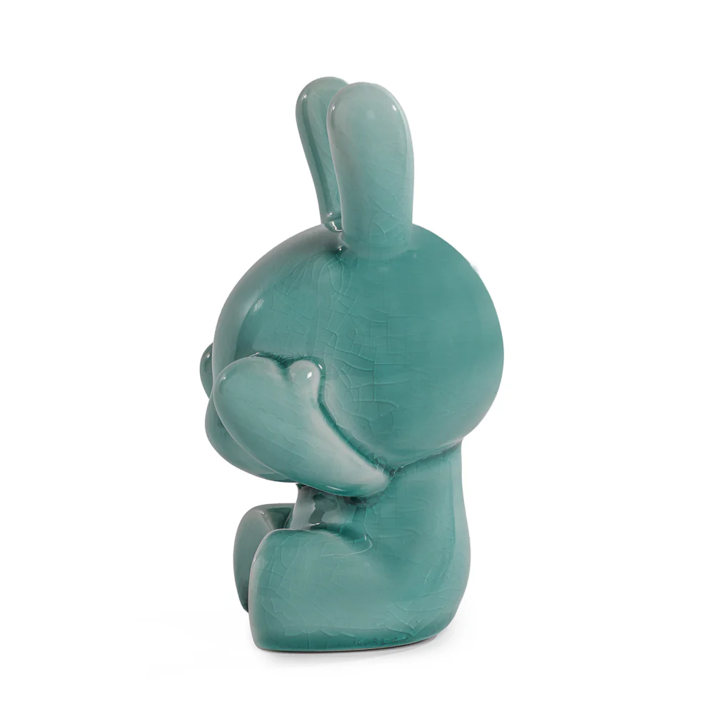 Three Wise Dunnys 5” Porcelain 3-Pack – Blue Mist Crackle Glaze Edition - Image 15